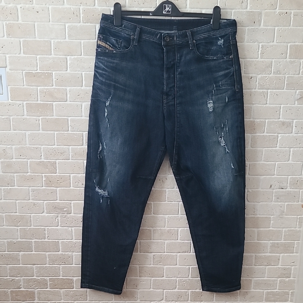 Diesel Women's Deep Indigo Relaxed Jeans (Sz 32)